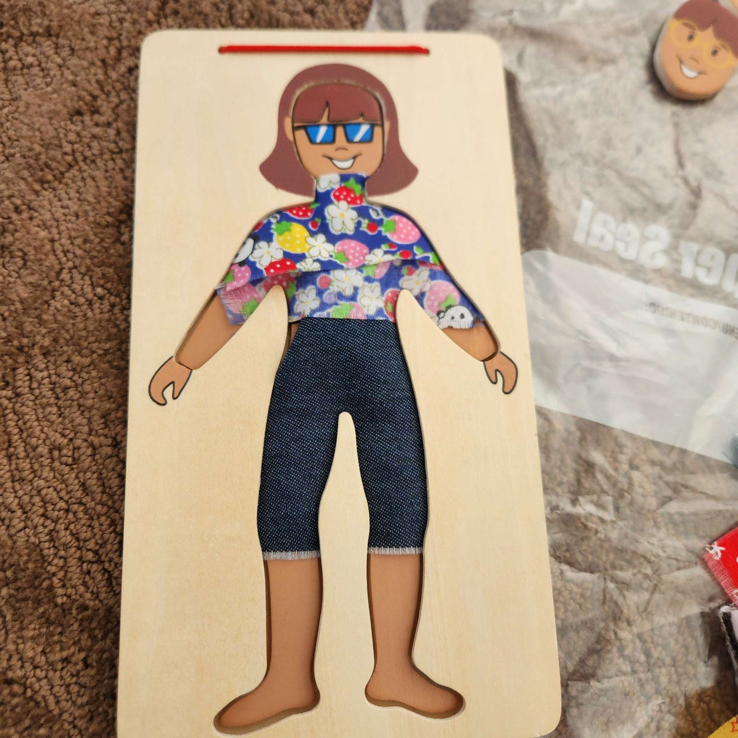 Fabric swatch fashion plate, Discovery Toys