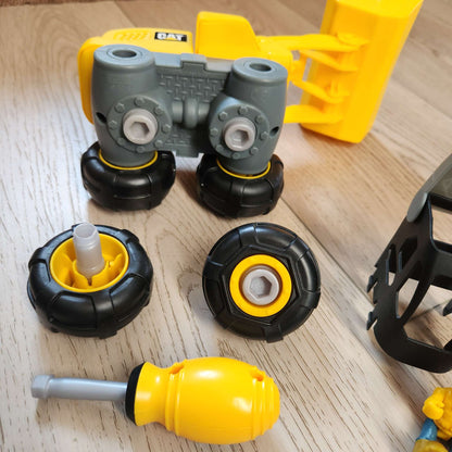 Toy construction trucks