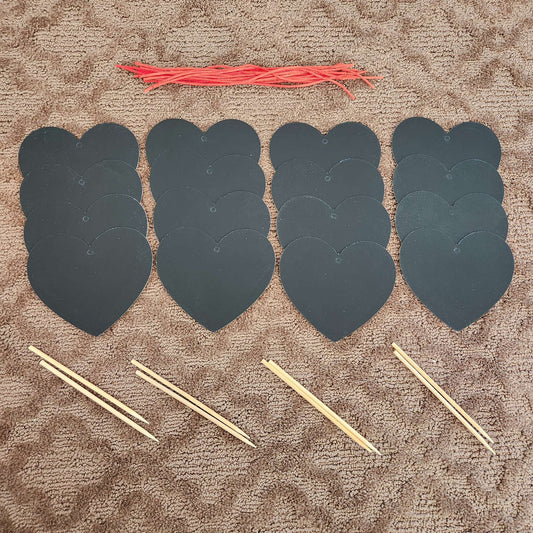 Scratch paper hearts