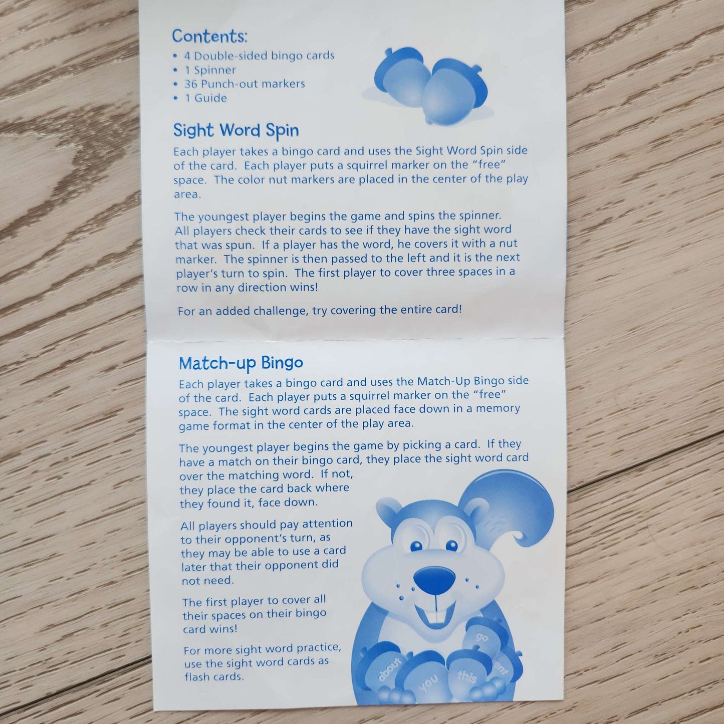 Sight Words game