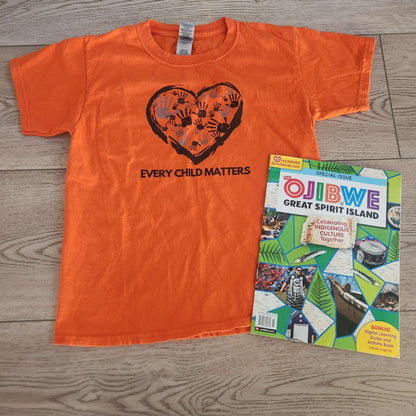 Every Child Matters t-shirt, size YS + magazine, Kids 6/6X