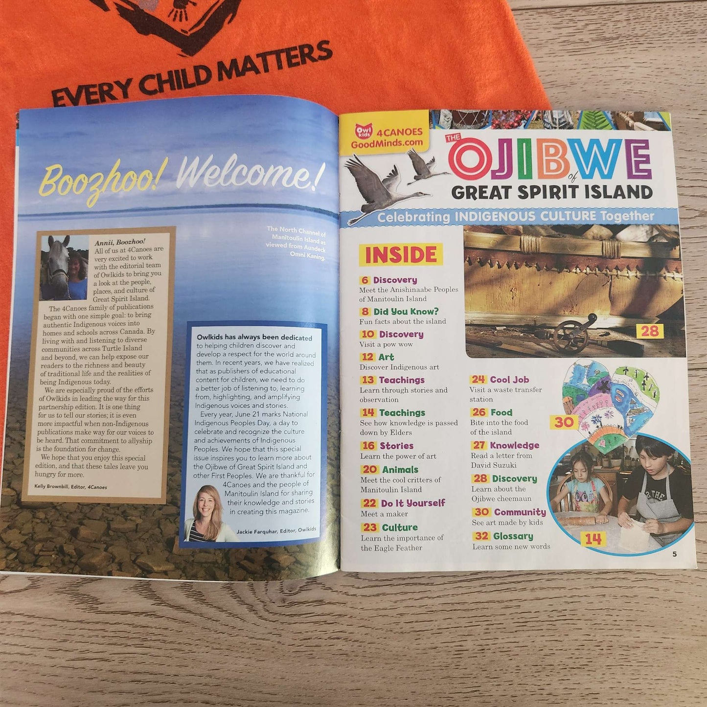 Every Child Matters t-shirt, size YS + magazine, Kids 6/6X