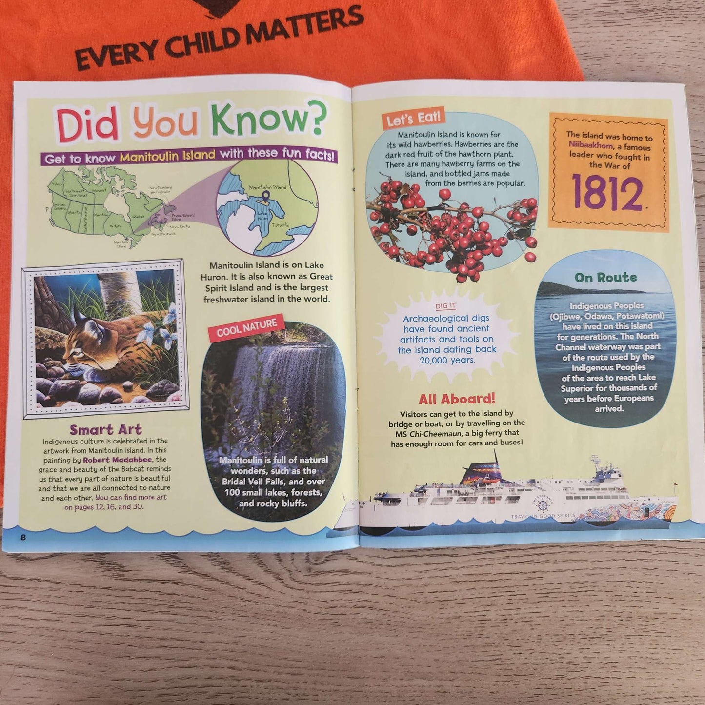 Every Child Matters t-shirt, size YS + magazine, Kids 6/6X