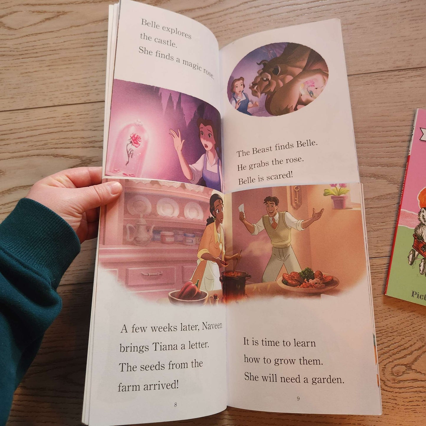 Level 2 readers: Belle, Tiana, Amelia Bedelia