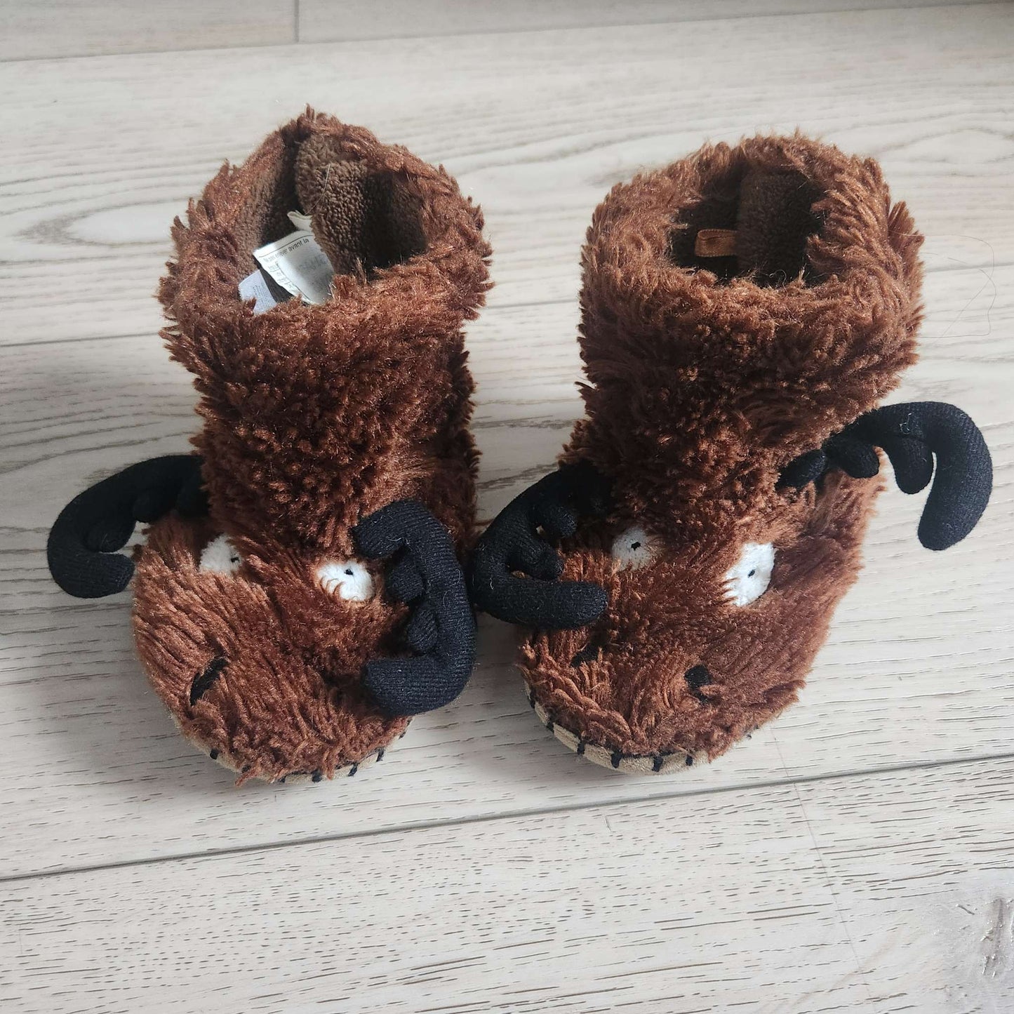 Cozy moose slippers,  size 8-10T, Shoes 8 (Toddler:2-4yr)