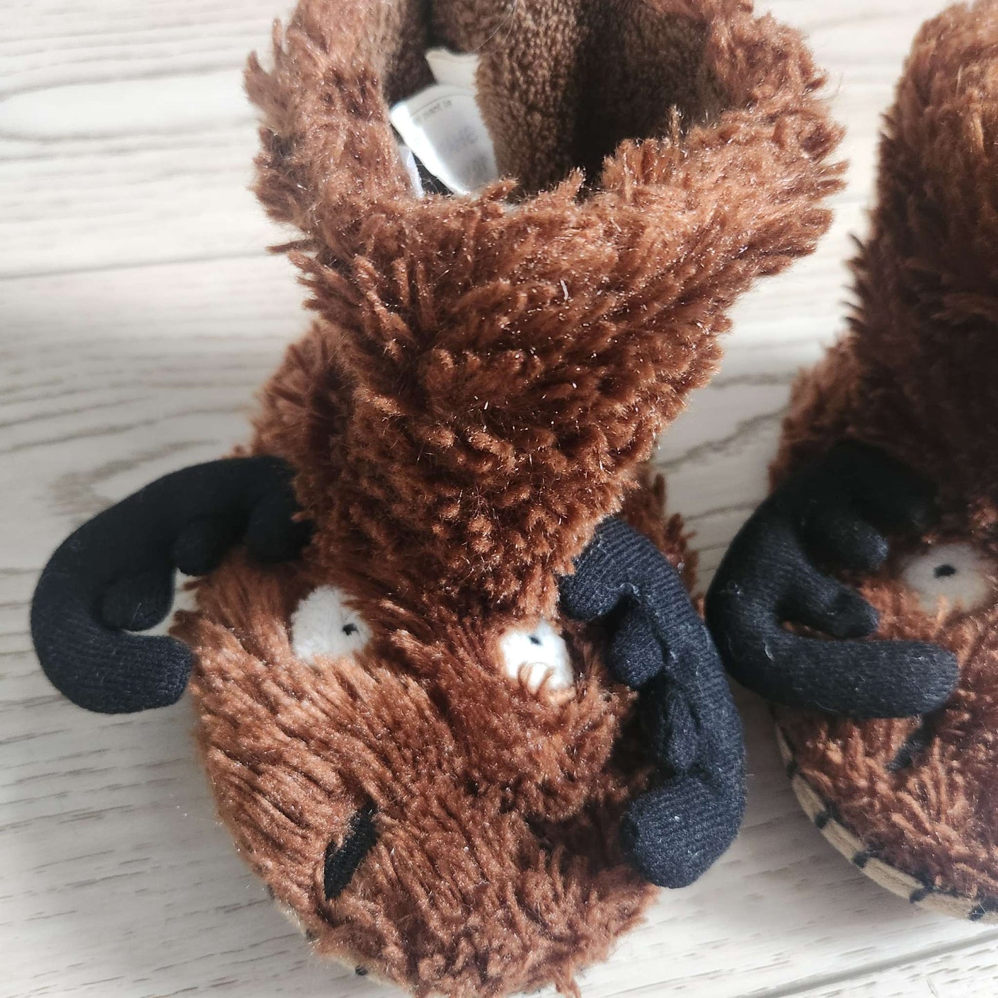 Cozy moose slippers,  size 8-10T, Shoes 8 (Toddler:2-4yr)