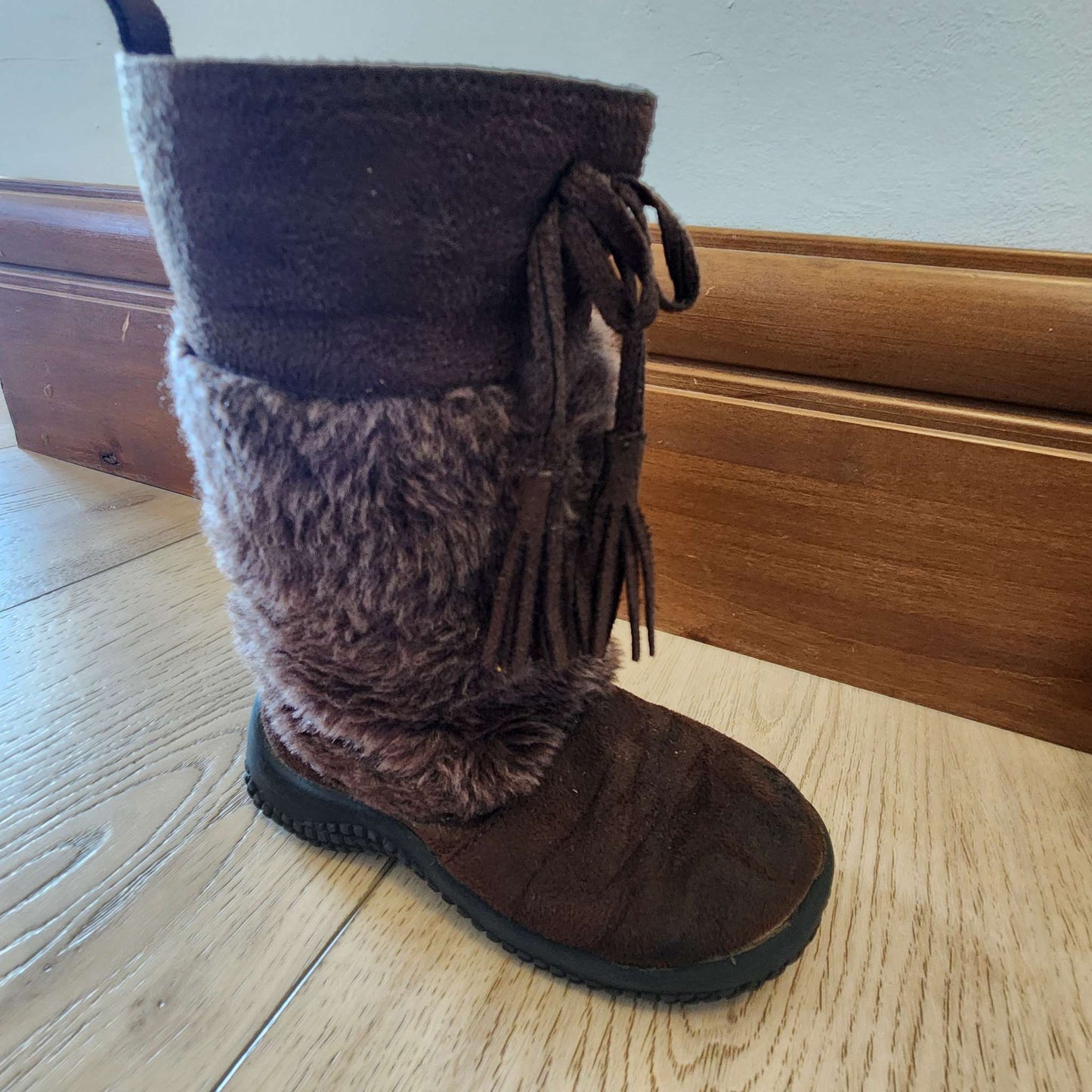 8T girls fall boots, brown , Shoes 8 (Toddler:2-4yr)