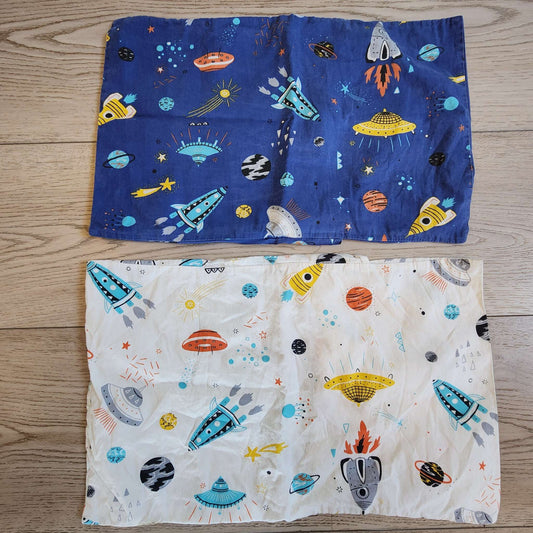 Small kids pillow cases, space themed