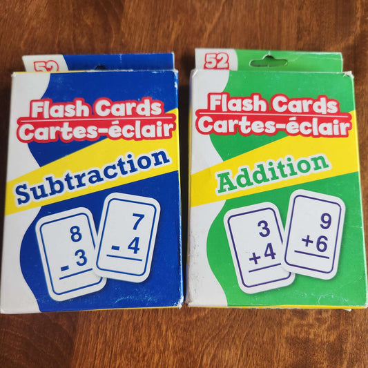 Addition and Subtraction flash cards