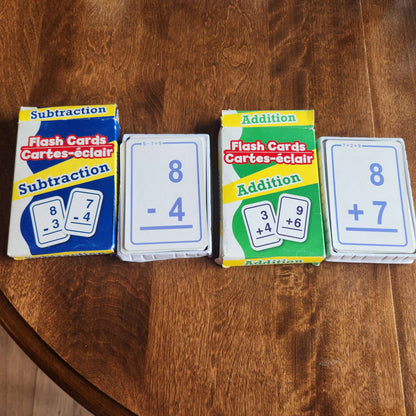 Addition and Subtraction flash cards