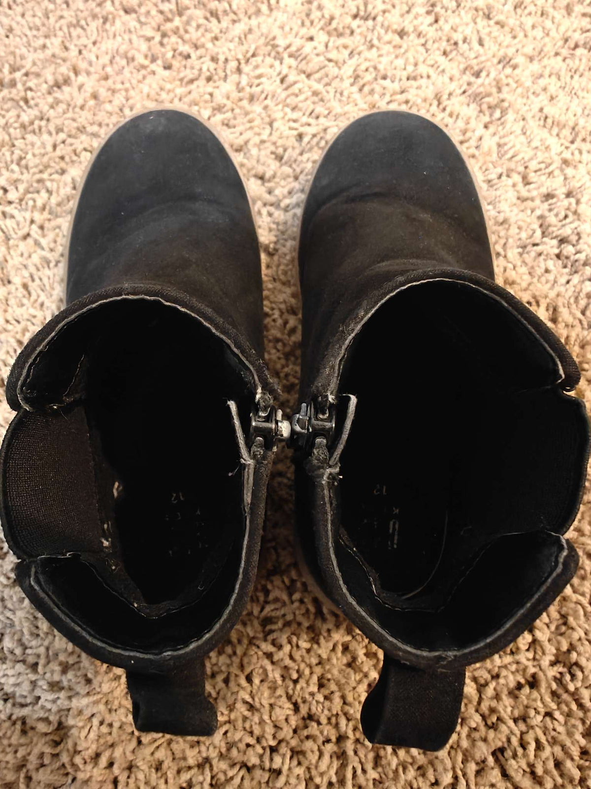 girls black ankle boots, size 12T, Shoes 12 (Toddler:2-4yr)