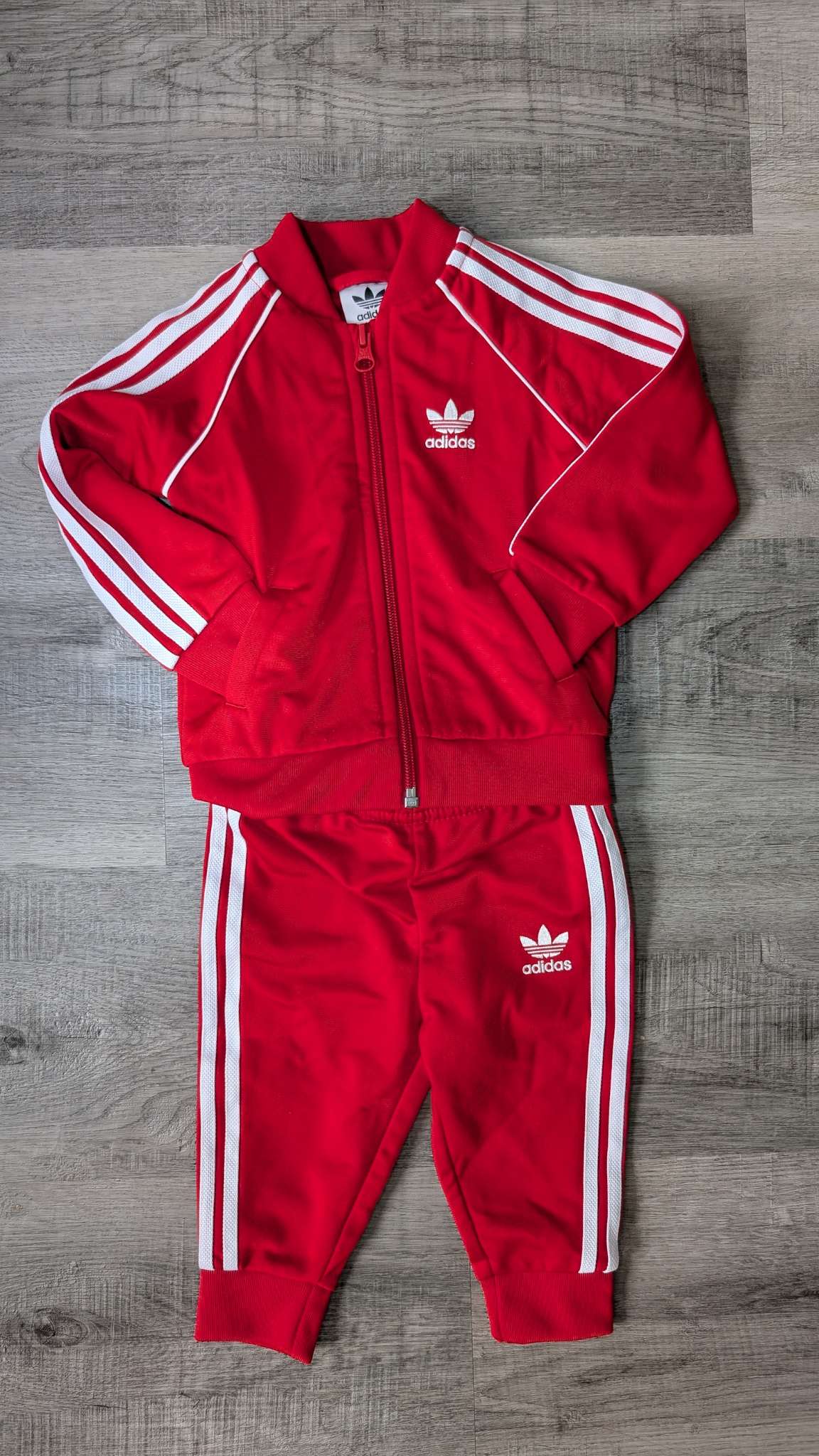 Red Adidas Firebird Tracksuit 6-9m ♥️, Kids 9 Month (6-9M)