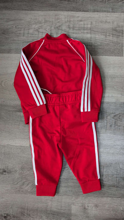Red Adidas Firebird Tracksuit 6-9m ♥️, Kids 9 Month (6-9M)