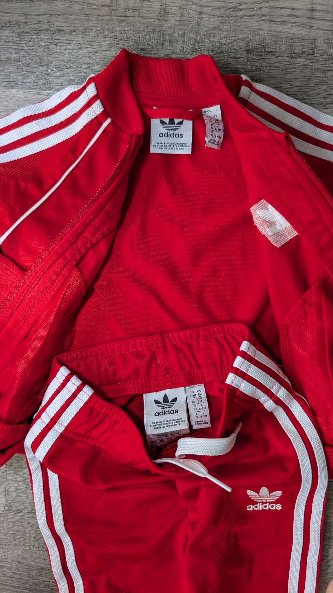 Red Adidas Firebird Tracksuit 6-9m ♥️, Kids 9 Month (6-9M)