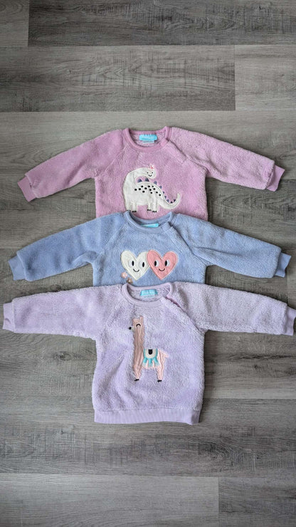 Pekkle 3pc Bundle Fuzzy Sweater 12m, Kids 12 Month (9-12M)