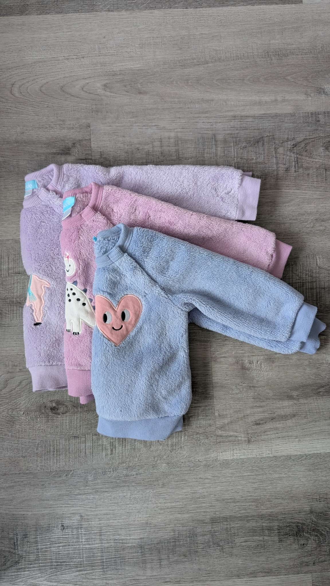 Pekkle 3pc Bundle Fuzzy Sweater 12m, Kids 12 Month (9-12M)