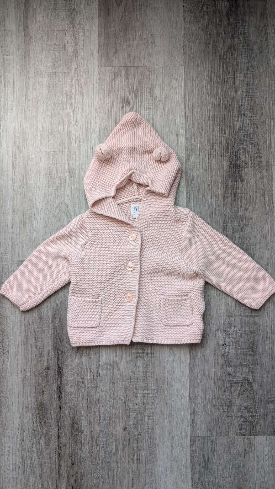Baby Gap Pink Knit Cardigan 6m-12m, Kids 12 Month (9-12M)