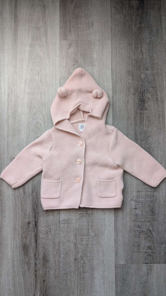 Baby Gap Pink Knit Cardigan 6m-12m, Kids 12 Month (9-12M)