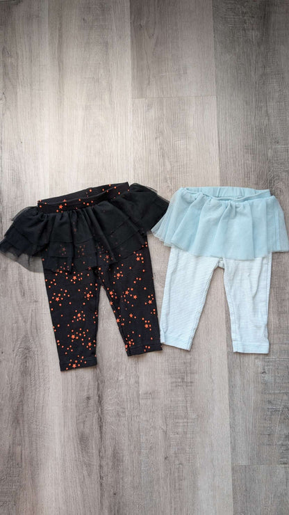 Tutu style leggings 2pk 9m, Kids 9 Month (6-9M)