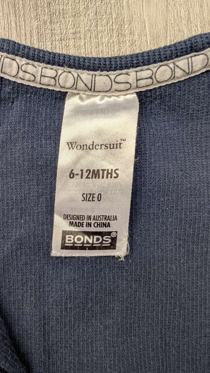 Bonds Wondersuit Blue Dragons 6-12m, Kids 12 Month (9-12M)