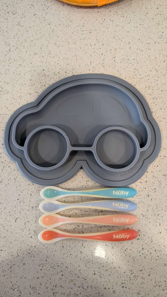 Car suction plate and spoons bundle