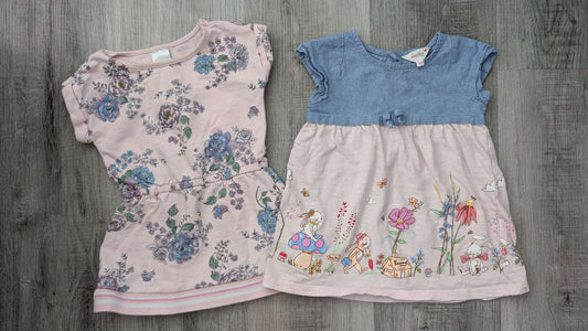 2 pink floral dress 12-18m 🩷, Kids 18 Month (12-18M)