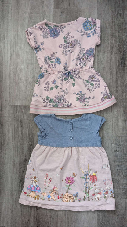 2 pink floral dress 12-18m 🩷, Kids 18 Month (12-18M)