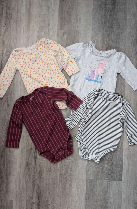 Bundle of 4 long sleeves onesies 9m, Kids 9 Month (6-9M)
