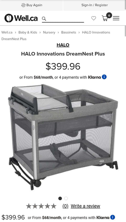 HALO Dreamnest Open Air Sleep System +Plus Travel Sleep Playpen