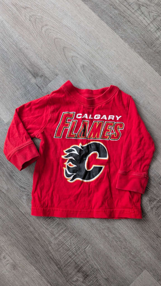 Calgary Flames Long Sleeves T-shirt 12m , Kids 12 Month (9-12M)