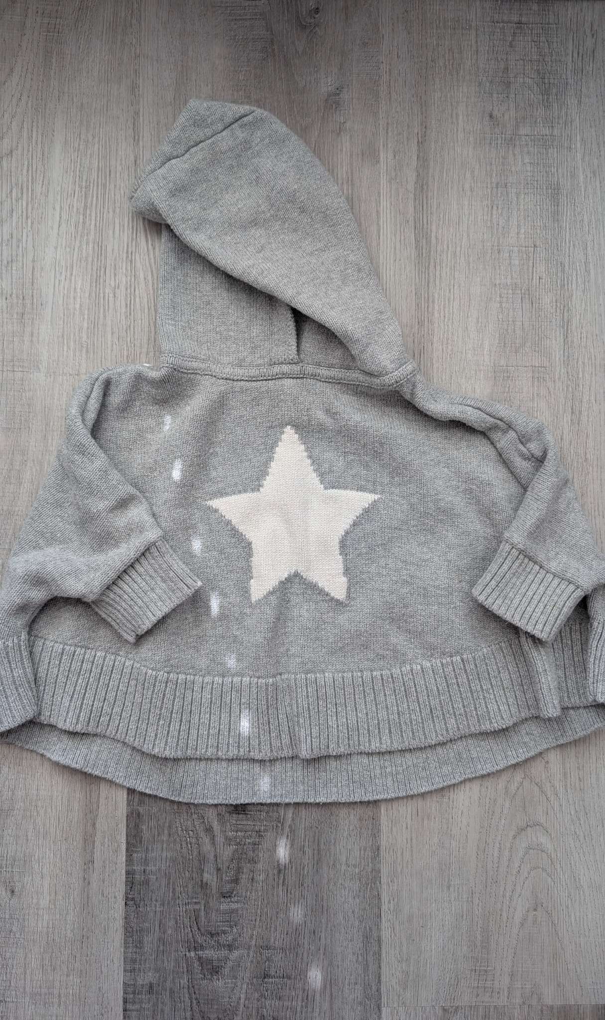 Poncho Style Hooded Sweater, Kids 18 Month (12-18M)