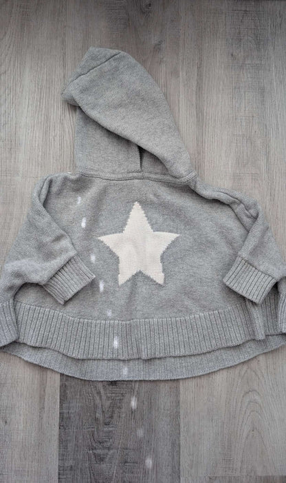 Poncho Style Hooded Sweater, Kids 18 Month (12-18M)