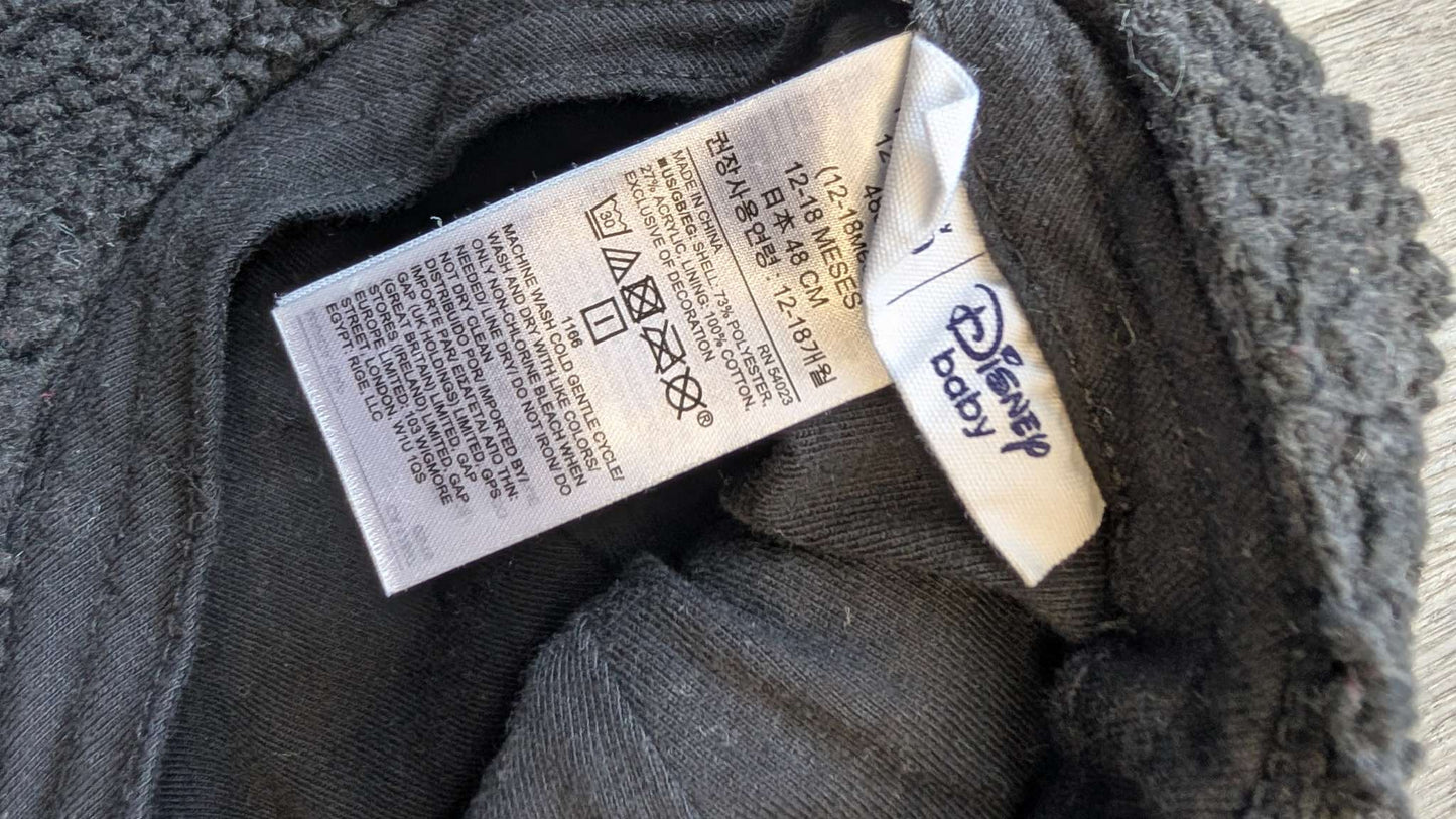 Disney Baby Gap Mickey Ears "M" Sherpa Cap 0-12m