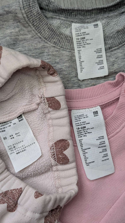 Uniqlo 3pc Set 18-24m , Kids 24 Month (18-24M)