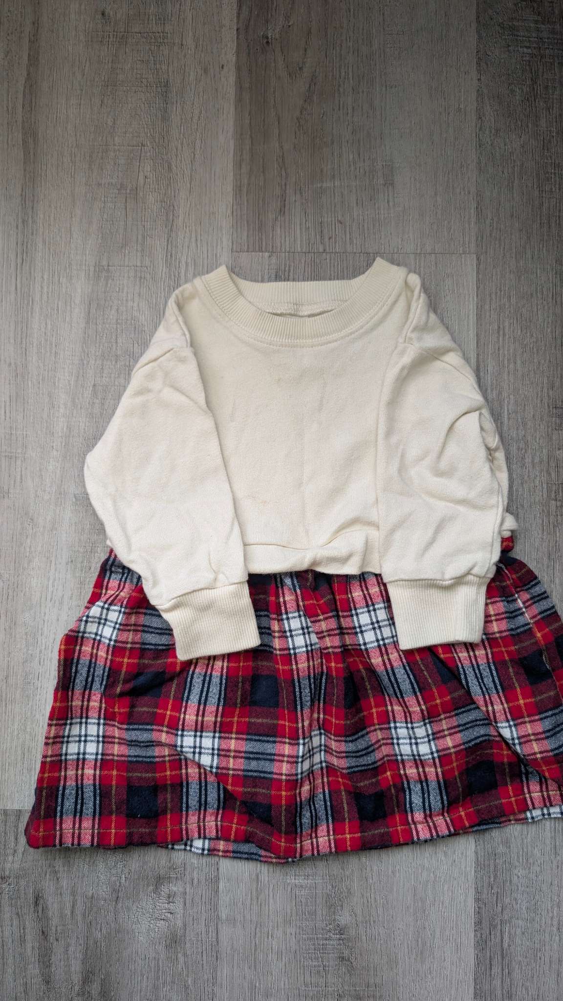 Sweater Plaid Dress 18-24m , Kids 24 Month (18-24M)