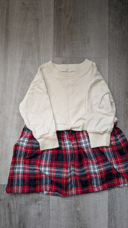 Sweater Plaid Dress 18-24m , Kids 24 Month (18-24M)