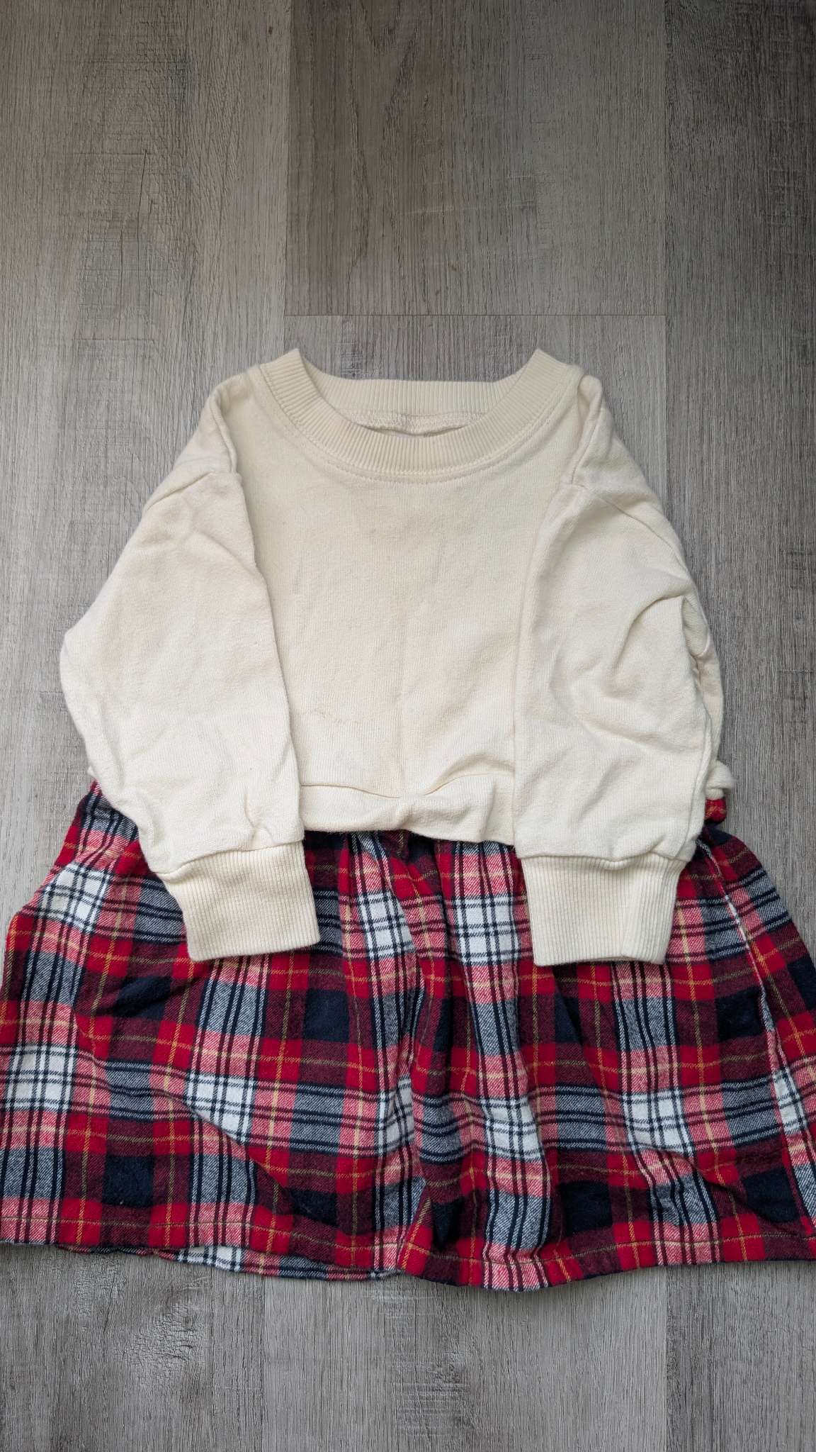 Sweater Plaid Dress 18-24m , Kids 24 Month (18-24M)