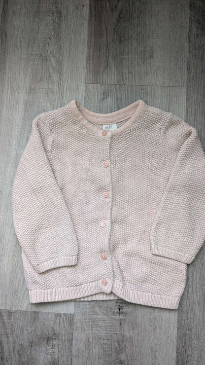 H&M Pink & Silver Cardigan 18-24m