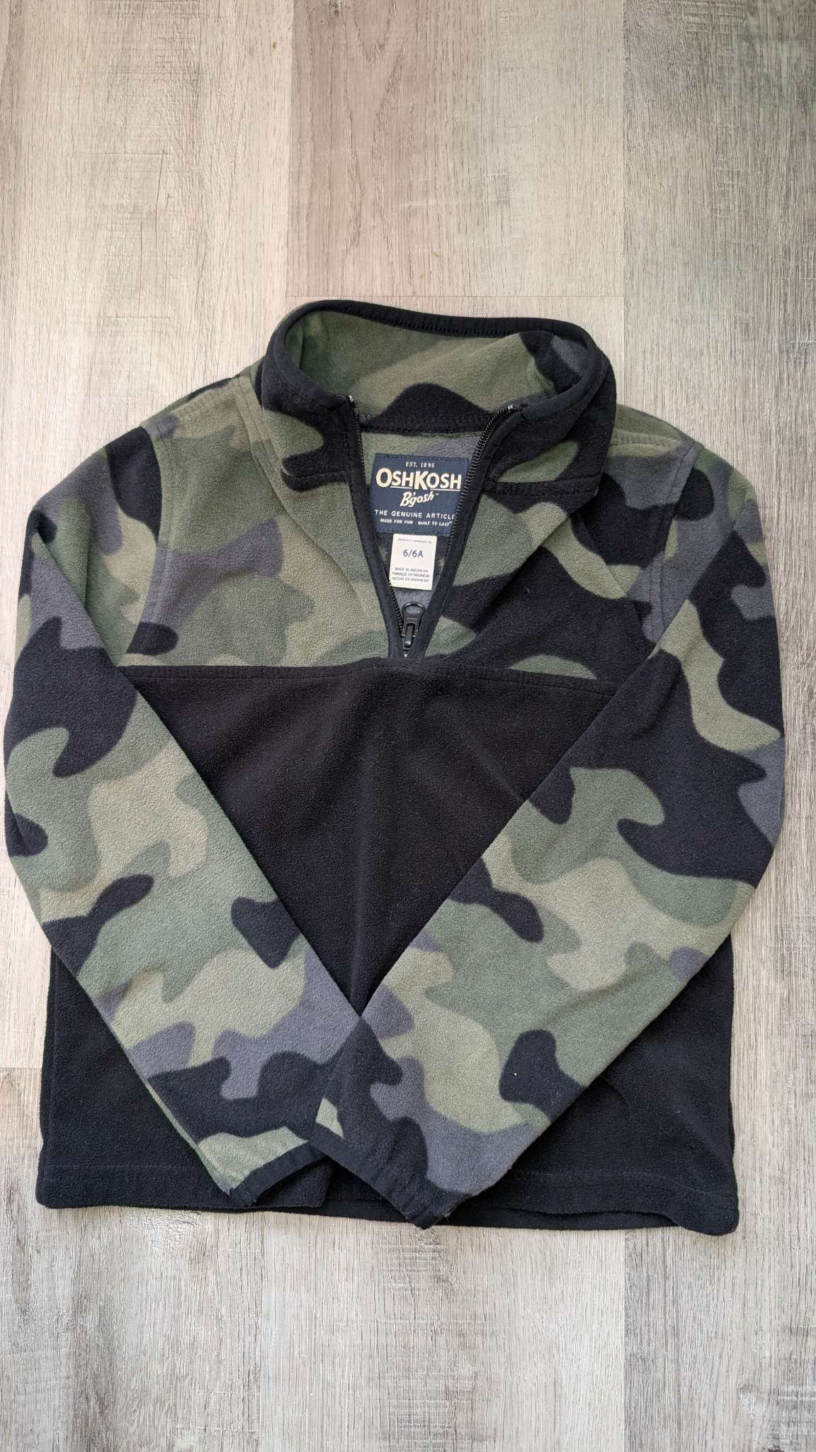 Fleeced Camo Pullover 6T, Kids 6/6X