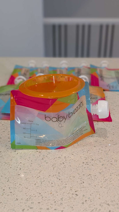 Baby Brezza Reusable Pouch Easy Fill System + feeding spouts