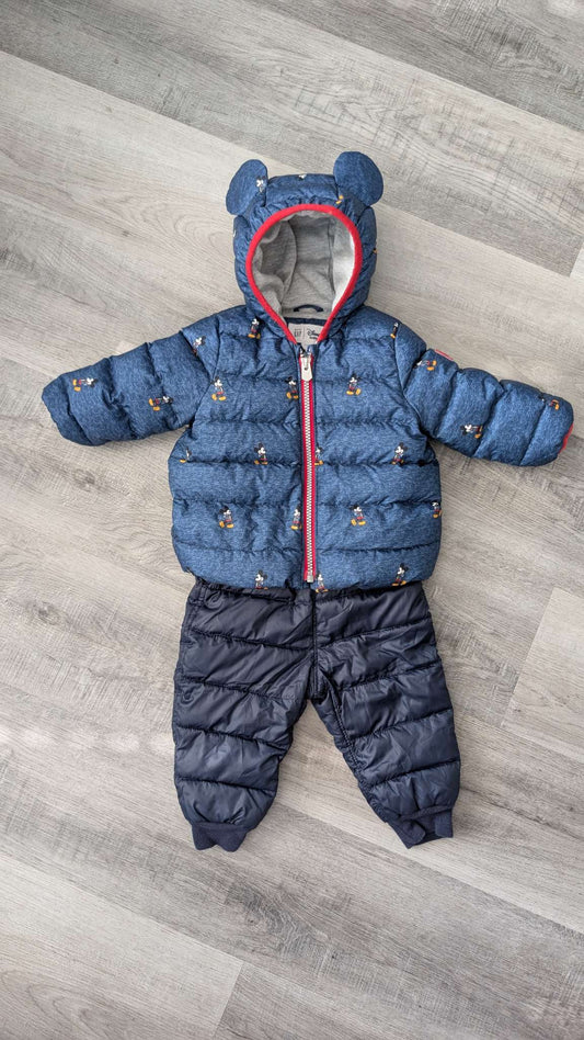 Down filled Baby GapxDisney Jacket+ Puffer Pant 12-18m, Kids 18 Month (12-18M)