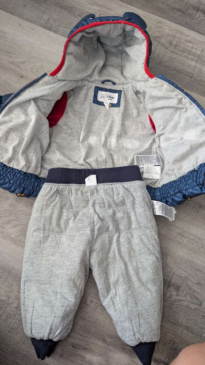 Down filled Baby GapxDisney Jacket+ Puffer Pant 12-18m, Kids 18 Month (12-18M)