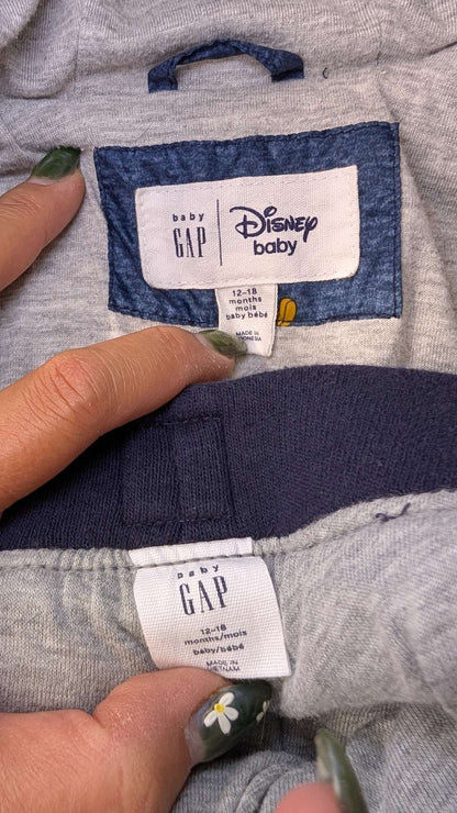 Down filled Baby GapxDisney Jacket+ Puffer Pant 12-18m, Kids 18 Month (12-18M)