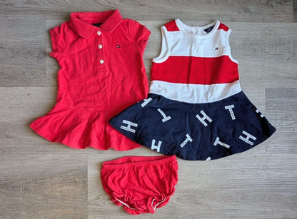 Tommy Hilfiger 3pc Dresses set, Kids 9 Month (6-9M)