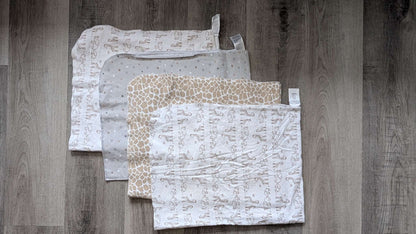 4pc large animal print flannel blanket/swaddle