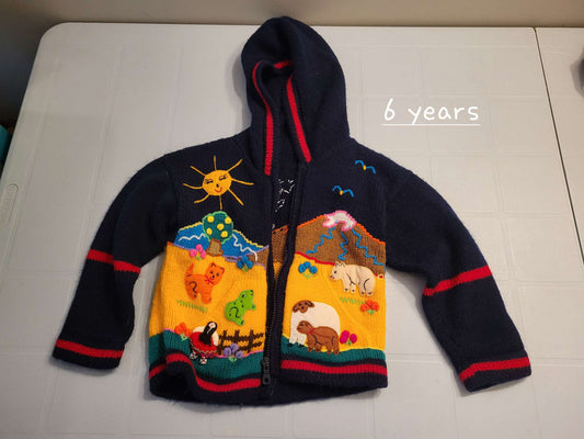 Peruvian style sweater, Kids 6/6X (extra small)