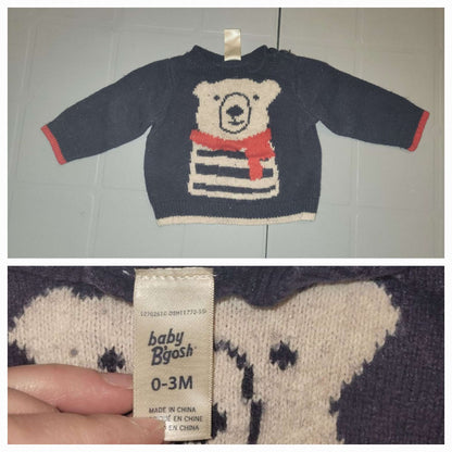 3 cute sweater for winter, Kids 3 Month (0-3M)