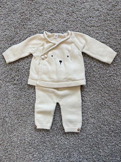 Teddy Bear Knit Set, Kids 3 Month (0-3M)