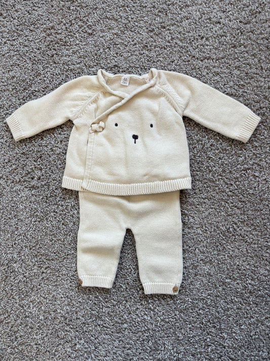 Teddy Bear Knit Set, Kids 3 Month (0-3M)