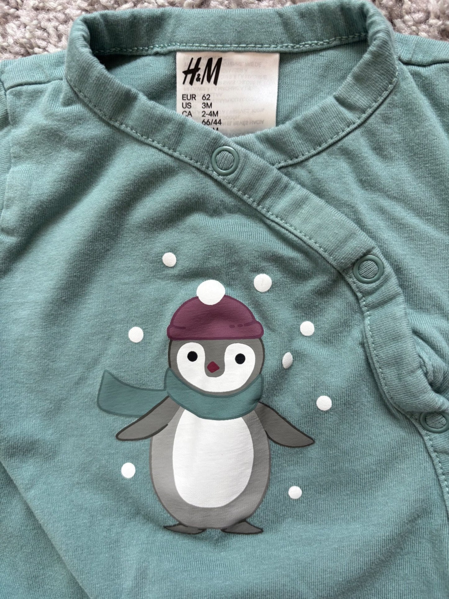 Penguin Rompers, Kids 3 Month (0-3M)